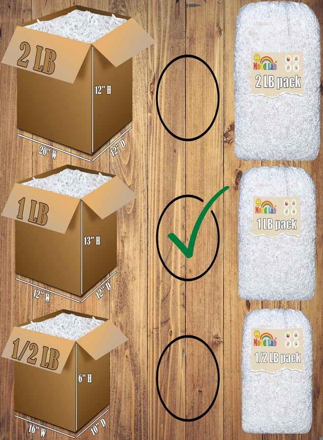 Mood Lab Crinkle Cut Paper Shred Filler - 1 LB White - Shredded Cut Paper for Basket Filling - Gift Box Kraft Wrapping Paper - Image 2
